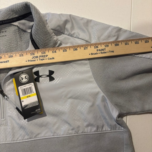 NWT Under‎ Armour Mens Pullover Gray Long Sleeve Quarter Zip Activewear Top - M - Picture 3 of 7